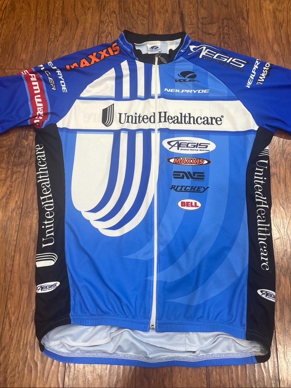 Voler Cycling Jersey Men’s XL UnitedHealthcare Blue Full Zip